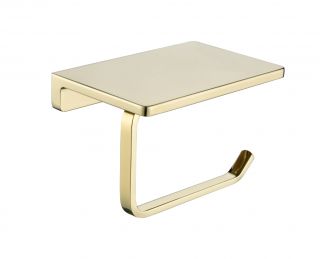 Настенный бумагодержатель плоский Grocenberg AC0027 (Золото глянец)